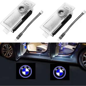 LOUEI 2pc Car Door Light Logo Projector for BMW 1-7 Series X1-X7 Z GT M2/M3/M5 LED Lit Cantilever Laser Shadow Welcome Lamp Plug and Play