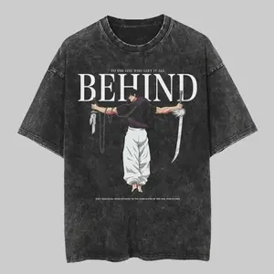 Toji X The one who Left It All Behind Washed Vintage Tee, One Piecee Shirt, One Piece Merch, Toji Shirt, Toji Merch,, The one who Left It All Behind Merch, Gift For Fan Anime, Anime Shirt, Anime Graphic Tshit Menswear Top Underwear Tshirt