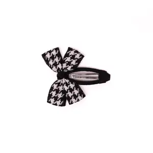 Fabric Butterfly Hair Clip – Houndstooth