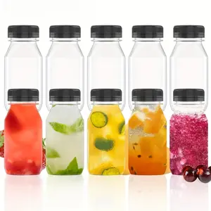 Clear Plastic Juice Water Bottle with Lid, 1 Set Container for Juice, Smoothie,   Kitchen Utensils & Gadgets for Home Dining Room Picnic, Water Bottle Jug
