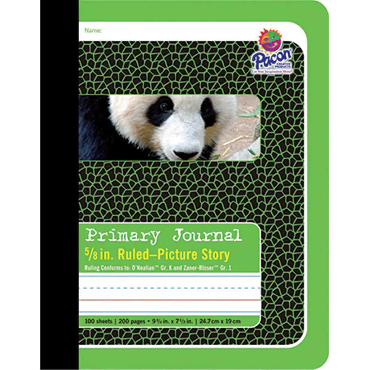 Pacon Corporation Composition Books - 9-3/4" x 7-1/2", 5/8" Ruled, 100 Sheets (200 Pages), Colorful Distinctive Covers, Pic Story Design (Education & Schooling Textbook)