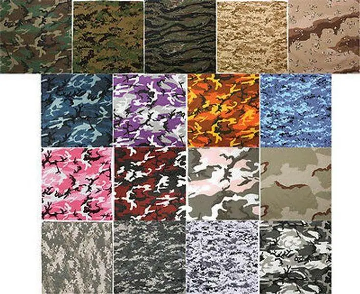 100% Cotton Unisex Square Bandana for Adults, 22" Outdoor Wear Face Wrap - ACU, Desert Digital Camouflage, Midnight Blue Prints, Sweat-Absorbent Sport Biker Tactical Scarf Hair-Blocking Accessory
