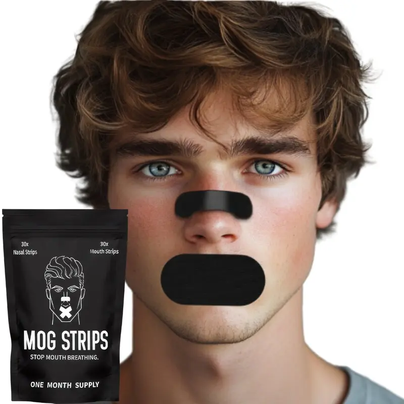 Mog Strips, one month supply, for sleep, exercise, mouth tape, nose tape, strips, long lasting adhesive, yoga, gym, comfort Comfort Skincare Comfort Skincare Outdoor Sport 1