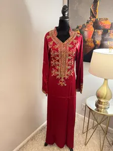 Najwa Jalabiya - Women's Embrodiered Dress, Arabic Dress, Ceremony Dress, Modest, Maxi - Eid, Ramadan, Gifts for Her