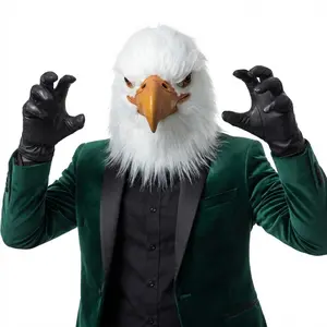 PATYGR Realistic Eagle Masks Latex Hawk Head Helmet Halloween Bird Cosplay Animal Head Mask Party Props for Adults