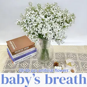 Lucky Flower 20/40 pcs Artificial Baby's Breath Bouquet Real-touch Cornflower for Weddings Home Decor & Gifts wedding floral wedding day christmas wedding solid wedding deals winter wedding outdoor wedding decoration preserve wedding bouquet