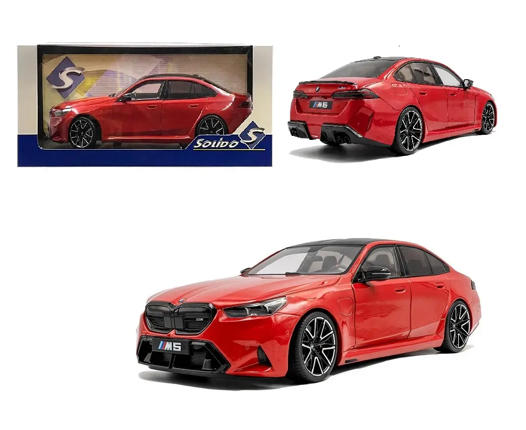 SOLIDO 2025 BMW M5 FIRE RED 1/18 DIECAST MODEL CAR S1814702-7A