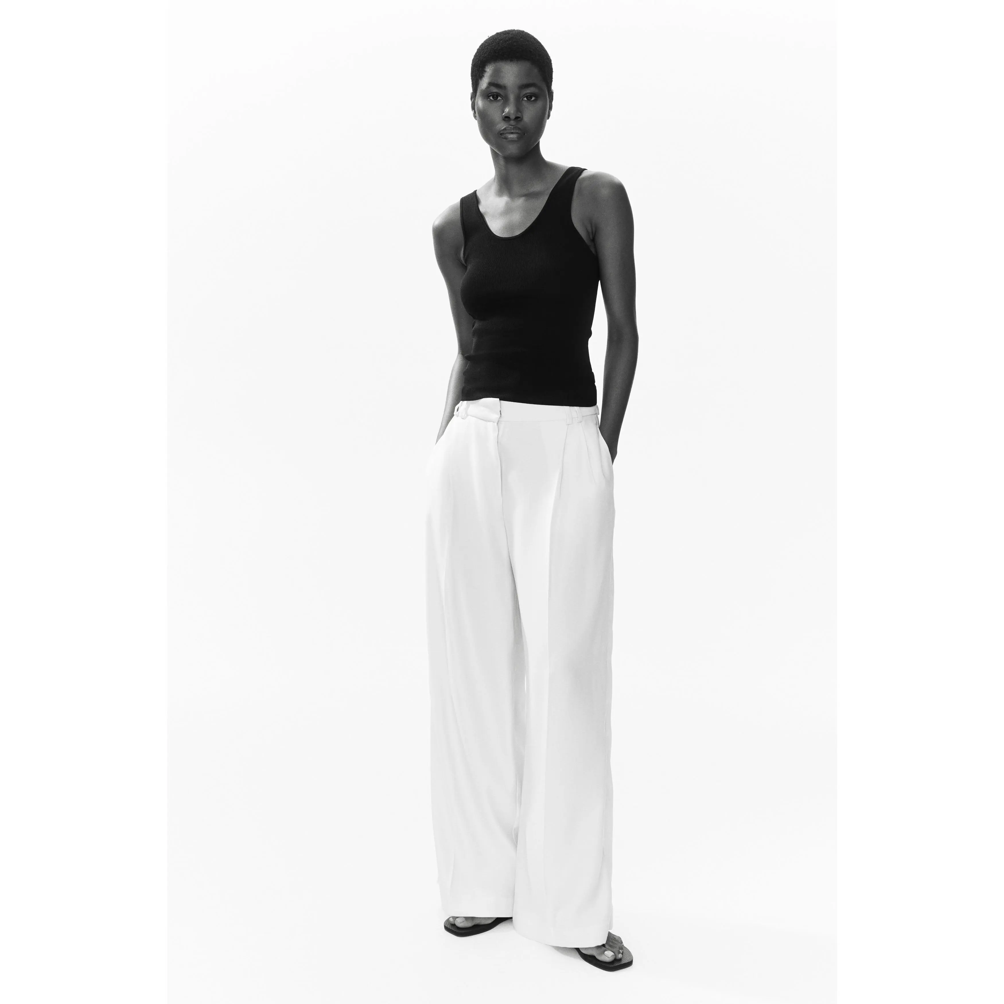 H&M Wide tailored trousers