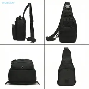 Tactical EDC Sling Bag for Men, Compact Crossbody Chest Pack with Adjustable Strap, Durable Multifunction Military Style Shoulder Bag for Travel Hiking Camping Cycling Outdoor Everyday Carry