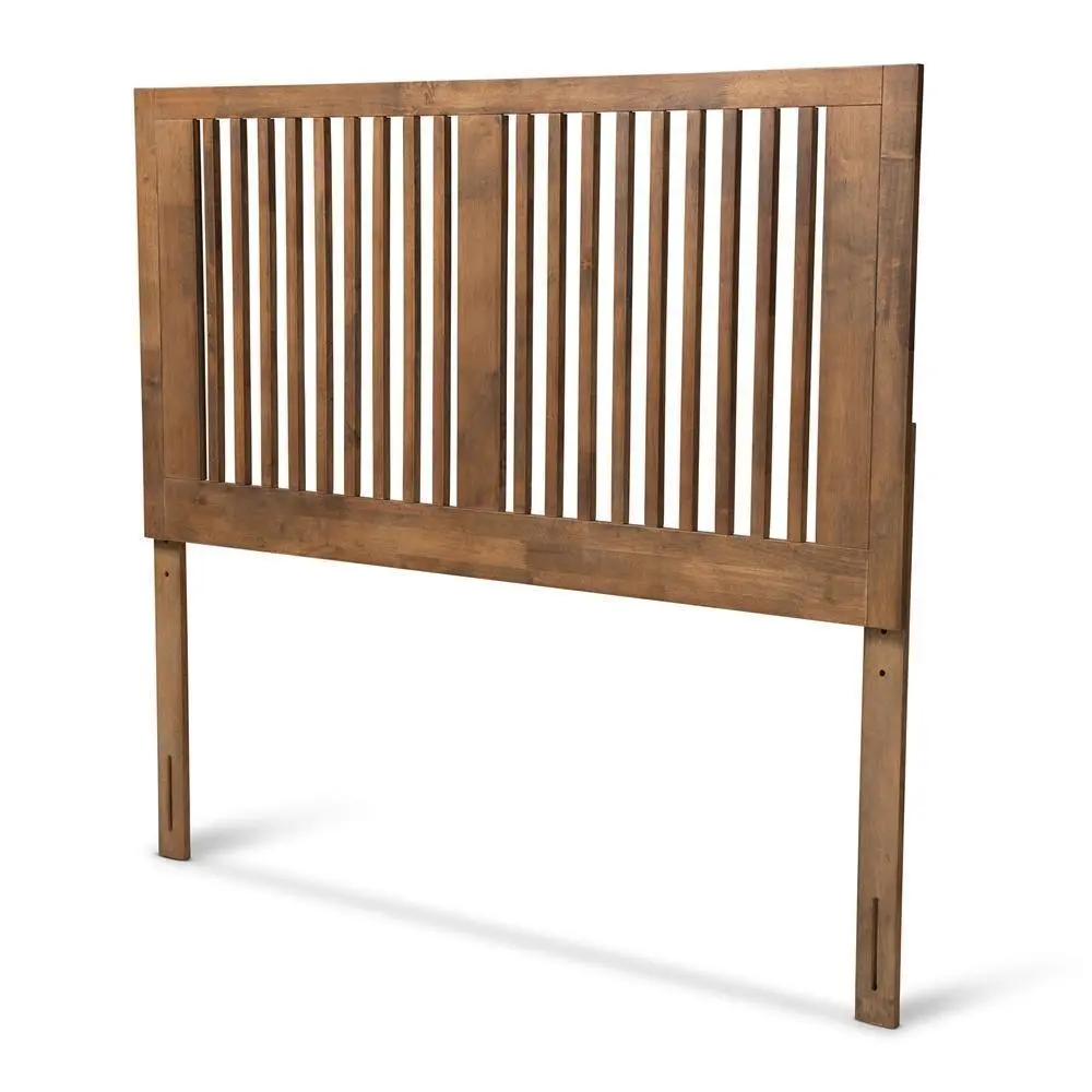 Harena Modern and Contemporary Transitional Ash Walnut Finished Wood Full Size Headboard