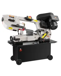 【fathersdaygift】VEVOR Metal Horizontal Band Saw, 7 x 12 in Rectangular Cutting Capacity, 110/220V Metal Vertical Cutting Bandsaw with 1.1 kW Motor, 0-45° Angle Adjustment, Variable Speed, for Metal, Wood, and Plastic