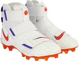Clemson Tigers Team-Issued White Savage Cleats from the Football Program - Size 16 - Fanatics Authentic Certified