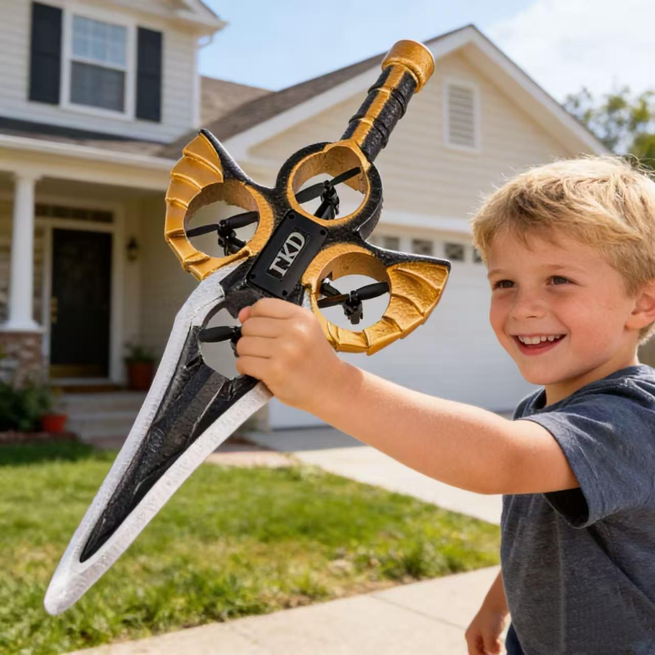 Easy Flying Sword RC Airplane,LED Foam RC Fighter Jet Drone