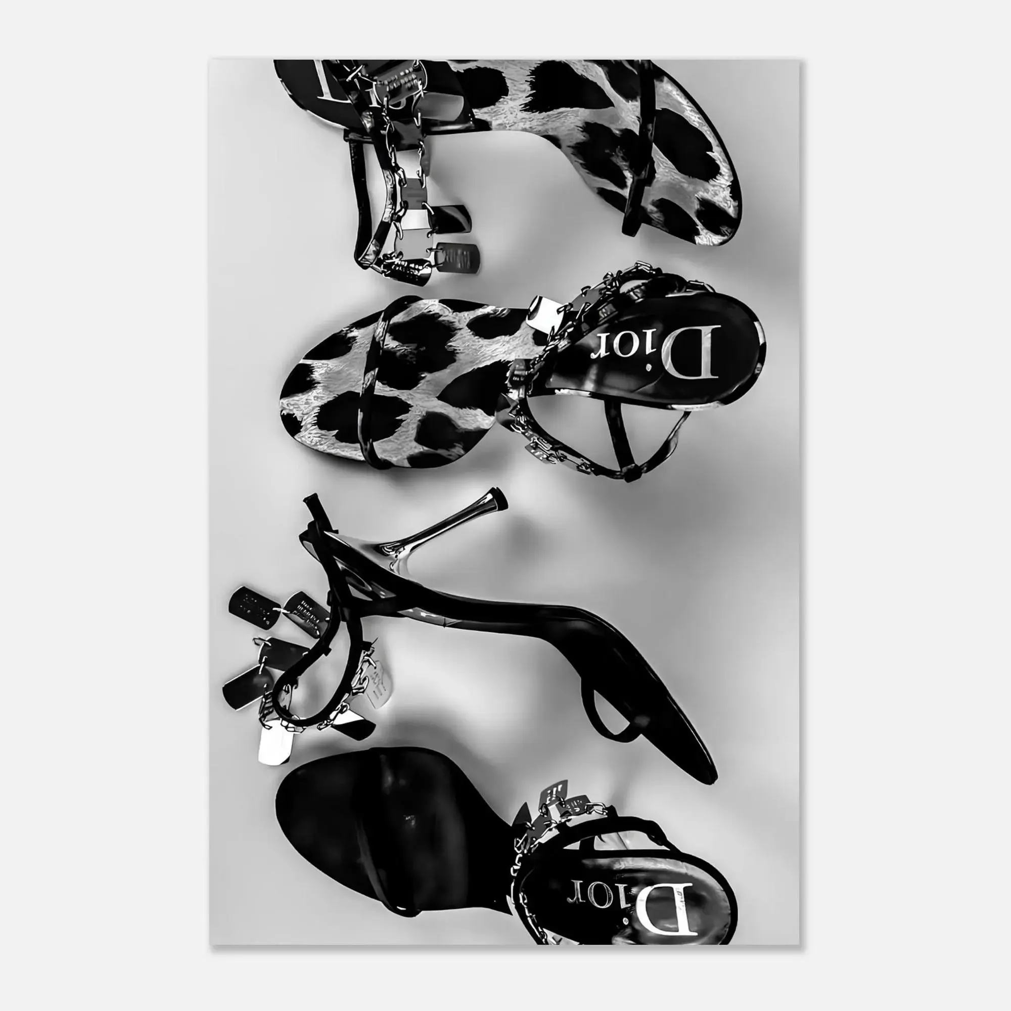 Luxury Heels Poster Glamorous Fashion Wall Art Chic Black and White Photography Print Designer Style Unframed Poster
