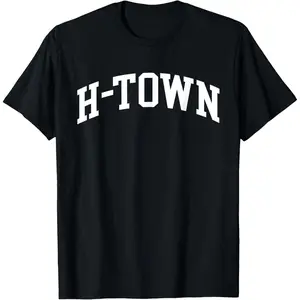H-Town - Houston Texas Pride Southern Country Proud Texan T-Shirt Pure Cotton Graphic Tees Menswear Top: Gifts for Men & Women