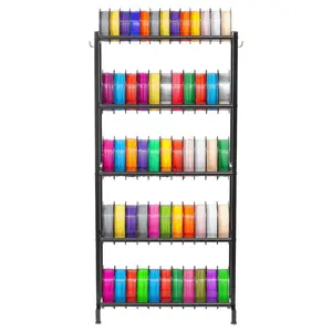 fathersdaygift VEVOR 3D Printer Filament Storage Rack, 5 Tier Heavy Duty Storage Shelves for 3D Printing Filaments, Filament Spool Holders Racks for 3D Printing Studio, Home Studio, Office, Workshop (Shelf Only)