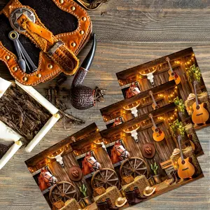20 pcs of western cowboy-themed party tissues, suitable for western cowboy parties, birthday gatherings, nautical, wedding season and Easter decorations.