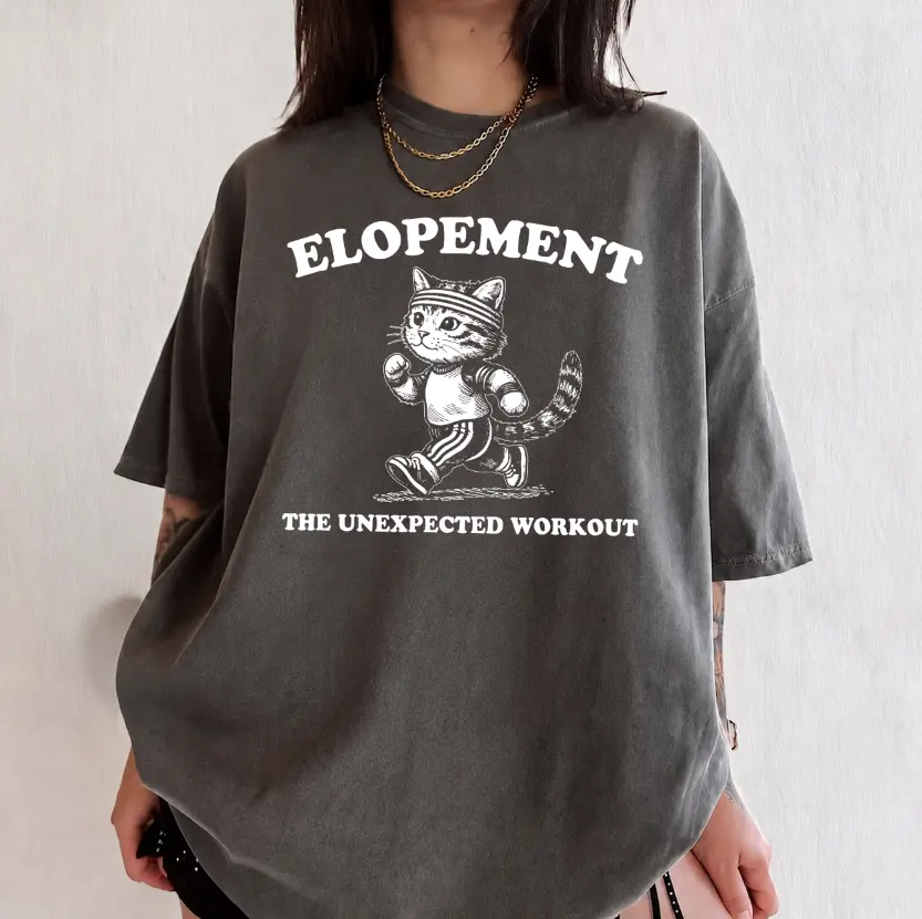 Comfort Colors® Funny Autism Elopement Shirt, Elopement The Unexpected Workout Tee, Elopement Cat Runner Shirt, Cat Lover Gift