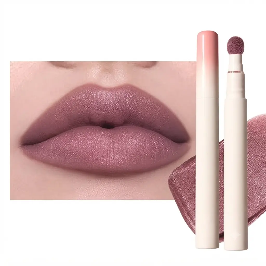 Matte Lip Cream, Hydrating Matte Lipstick with Tripeptide & Squalane, Lip Line Blurring, Velvet Lip Mud, Smudge-Proof,Long-Lasting, Non-craked