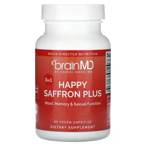 BrainMD Happy Saffron Plus, 90 Vegan Capsules