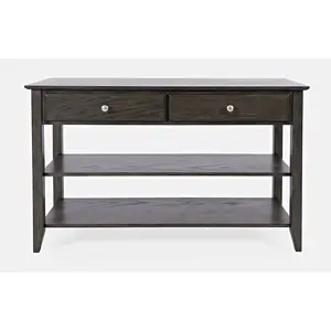 Modern Espresso Traditional 48" Sofa Console Table with Two Drawers