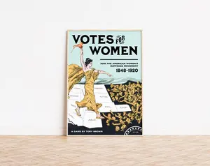 Women's suffrage Poster, Iconic Feminist Art, "Votes for Women" Print, Women Rights Poster. Empowering Wall Art, Book Lover Gifts, Literary Gifts, Gift For BFF, Mother's Day, Positive Poster, Decor Ornaments