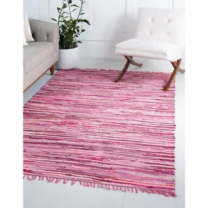 Pink Chindi Cotton Rug