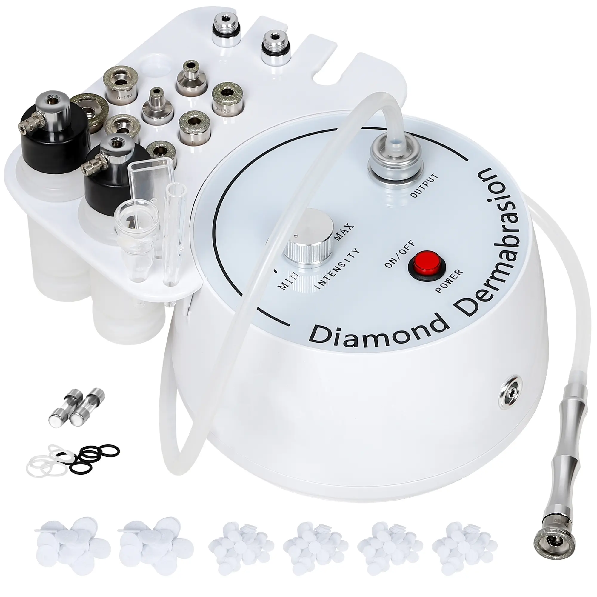 Professional 3-in-1 diamond dermabrasion machine for facials with dermabrasion, vacuum blackhead removal and spray moisturiser