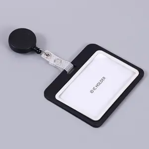 Student Card Holder Set, 1 Count Retractable Badge Reel with ID Card Holder, Fashionable Nurse Card Holder for Office Hospital, Removable Cardholder