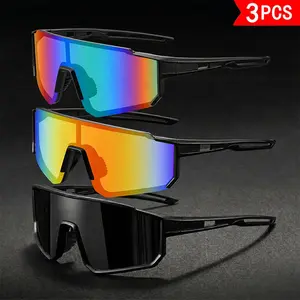 FEICE 3 Pairs Wrap-Around Sunglasses for Men & Women – Lightweight Sporty Design, Crystal Clear UV Protection, Ideal for Driving, Cycling & Outdoor Sports