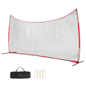 【Summervibes】VEVOR Barricade Backstop Net,  20x10 ft Ball Sports Barrier Netting, Portable Practice Equipment with Carry Bag, Protection Screen for Baseball Softball Lacrosse Soccer Hockey Training, for Backyard