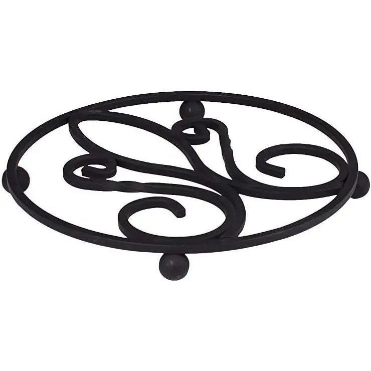 Spectrum Patrice Traditional Classic Formal Heat-Resistant Steel Trivet - Sturdy Compact Metal Kitchen Accessory for Hot Pots, Pans, Indoor Tableware Protection & Organization