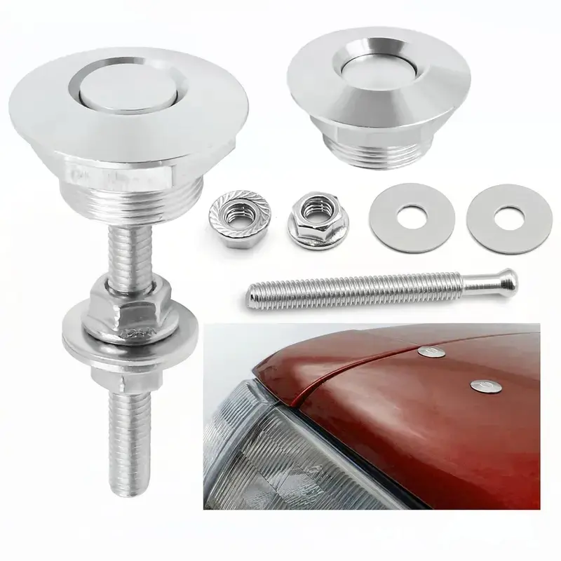 4-Piece Aluminum Quick-Release Snap Fasteners for Vehicle Fixing, Home Supplies & Industrial Equipment Applications