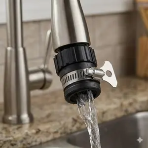 Durable Quick-Connect Garden Hose Adapter Set - Easy Install, Leak-Proof Design for Outdoor Car Washing, Watering & Home Use. Compatible with Faucets & Standard Hoses.