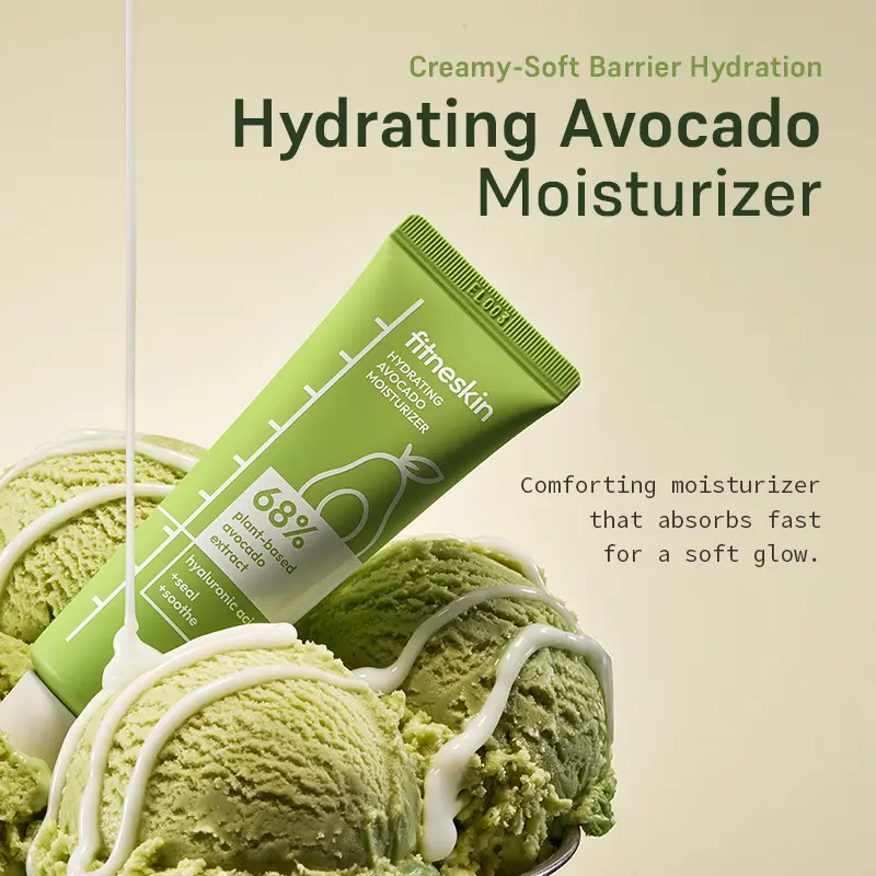 Hydrating Avocado Moisturizer, 1.7 Fl Oz (50ml) – Avocado Fruit Water + Hyaluronic Acid, Vitamin B3 & Pro-Vitamin B5 – Creamy-Soft Barrier Hydration, Fragrance-Free, Vegan Korean Skincare