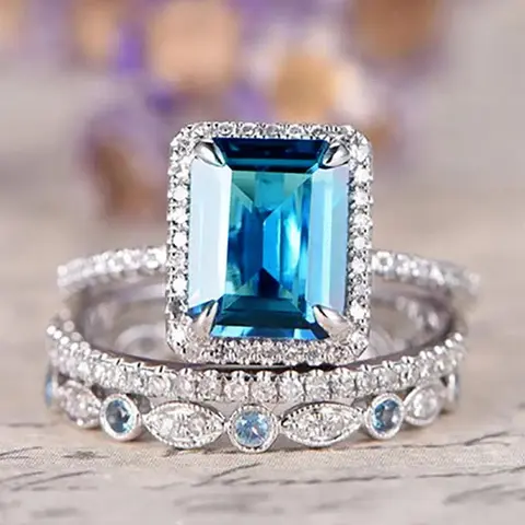 Rhinestone Decorated Promise Ring for Girlfriend, Elegant Engagement Rings for Women for Party, Daily Clothing Decor, Wedding Anniversary Party Jewelry Gifts