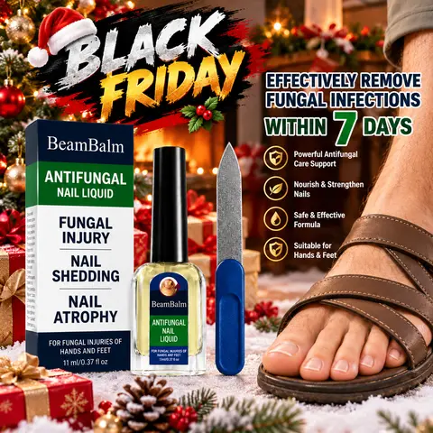 BEAMBALM Tolnaftate Nail Fungal Care Solution - Antibacterial Daily Restorative Formula for All Genders, Therapeutic Manicure Support with Nail File Compatibility, Smooth Discoloration Fix, Gel-Friendly Brittle Strengthener, Itch Alleviator