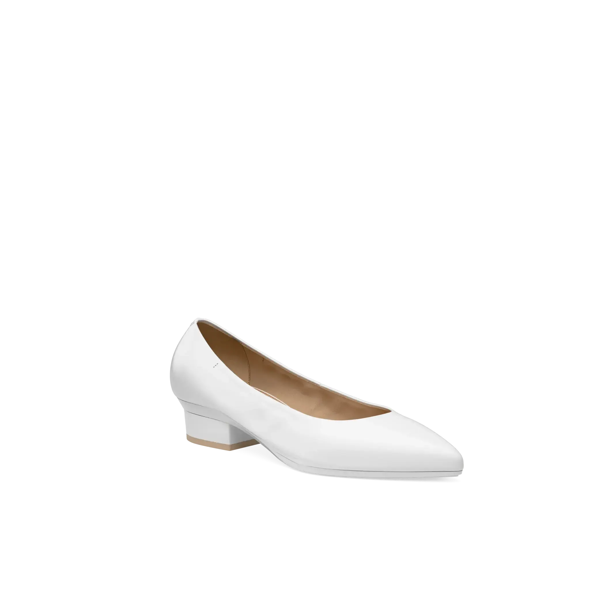 The Pump - White Leather