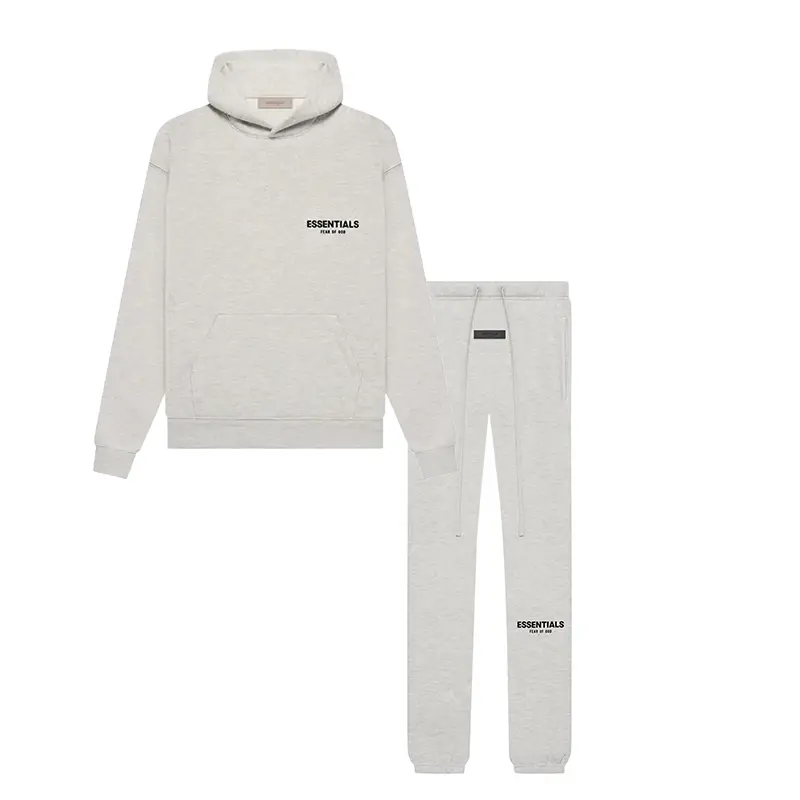 Fear of God Essentials Hoodie and sweatpants Casual Set Light Oatmeal Fear of God Essentials Hoodie and sweatpants Casual Set Light Oatmeal