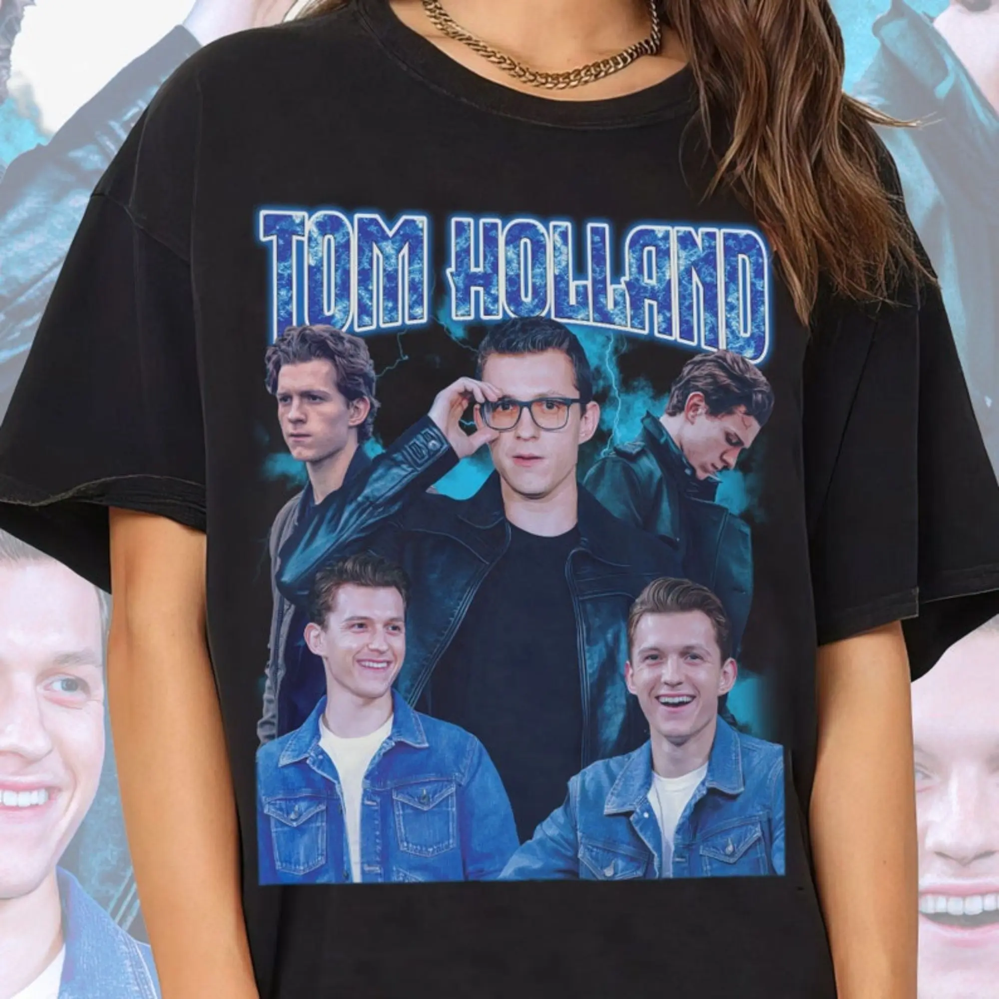 Tom Holland Shirt Vintage 90s Style Shirt Unisex Homage T Shirt