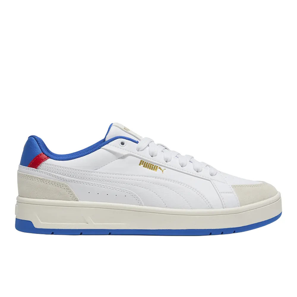 PUMA Mens Court Classico Sport Lace Up Sneakers Shoes Casual - White