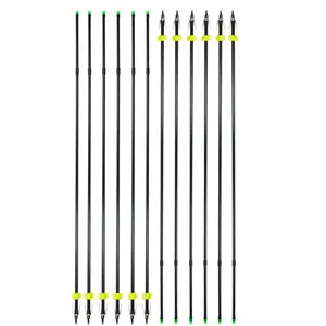 12pcs Fishing Arrows - ID 6mm & OD 8mm, Suitable for Both Professionals & Beginners, Specialized for Fishing Training, Outdoor - Exclusive, Sturdy & Durable, Fishing Archery Gear