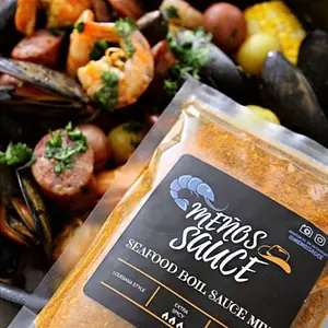 Meños Sauce Instant Seafood Boil Mix Pack SEASONS 12-15 LBS OF SEAFOOD & INCLUDES A SCOOP