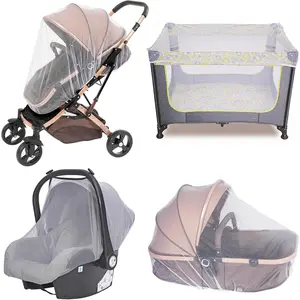 Baby Mosquito Net for Stroller, Perfect Bug Net for Stroller/Bassinets/Cradles/Playards/Pack N Plays and Portable Mini Crib, Durable Baby Insect Netting, White