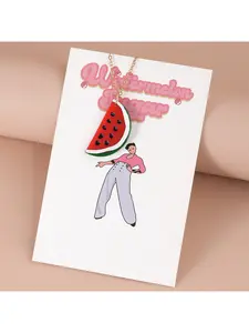 Summer Style Watermelon Pendant Necklace - Fashionably Simple, Versatile and Cute Necklace