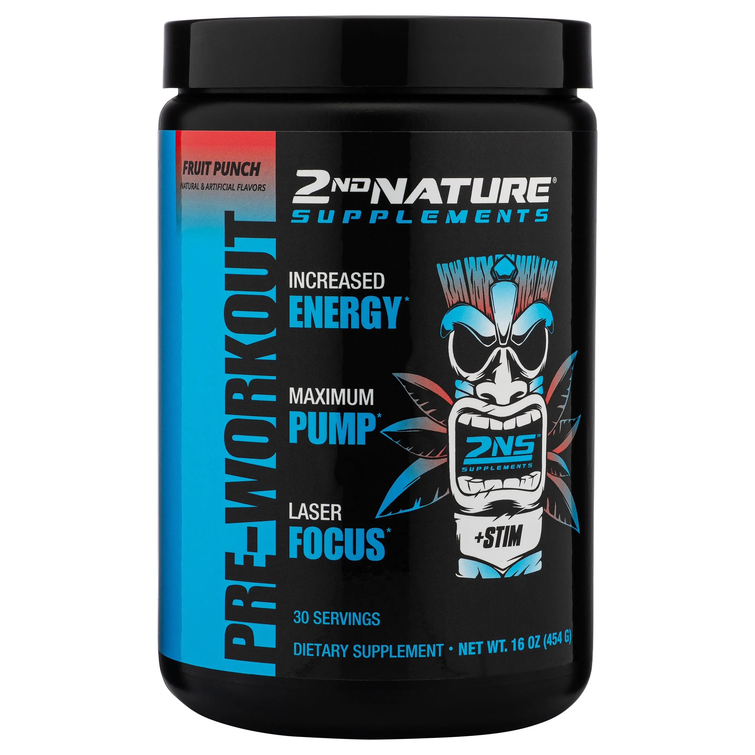 2NS Pre-Workout Fruit Punch, 30 Servings