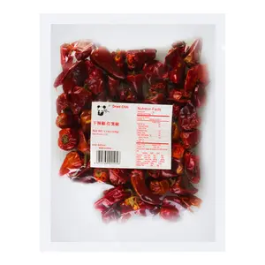 Panda Dried Chili Peppers - Whole Red Lantern Peppers, 100g Bag - Mild Heat, Flavorful for Cooking & Seasoning