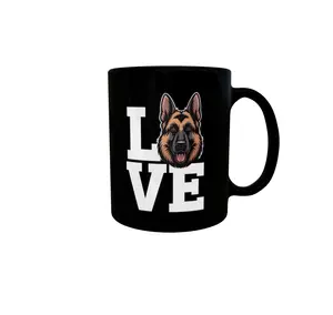 German Shepherd Love Mug black