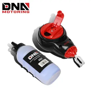 Contractor Chalk Line Kit, Self-Chalking Cotton Snap Line, Plumb Bob Chalk Line Reel, Line Level, & Chalk Bottle, 100 Ft, 1 Kit, Red , Blue