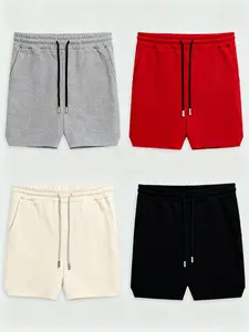 ANANKE Men's Heavyweight Fleece Shorts - 360 GSM Relaxed Fit with Elastic Waistband & Side Pockets - Cotton Blend - Casual Menswear Canvas